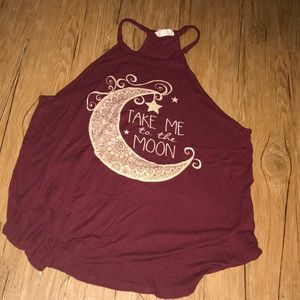 French Pastry Burgundy Tank Top